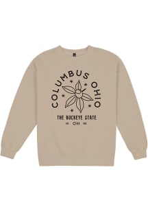 Uscape Columbus Mens Tan Typo Long Sleeve Crew Sweatshirt