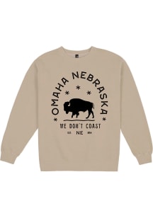 Uscape Omaha Mens Tan Typo Long Sleeve Crew Sweatshirt