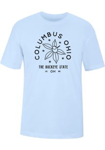 Uscape Columbus Blue Typo Short Sleeve T Shirt