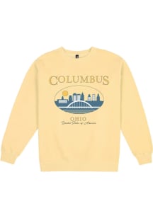 Uscape Columbus Mens Yellow Hertiage Long Sleeve Crew Sweatshirt