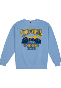 Uscape Columbus Mens Blue Stars Long Sleeve Crew Sweatshirt