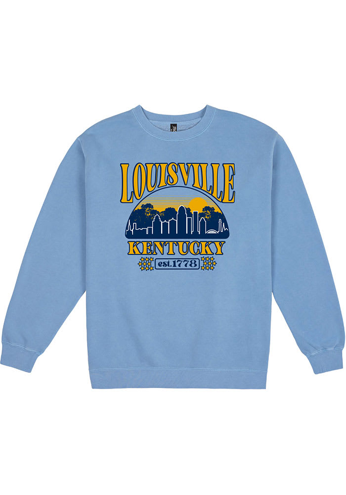Louisville Mens Blue Stars Long Sleeve Crew Sweatshirt