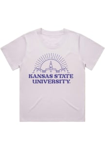 Uscape K-State Wildcats Womens Purple Oversized Short Sleeve T-Shirt