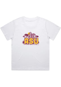 Uscape Arizona State Sun Devils Womens White Oversized Short Sleeve T-Shirt