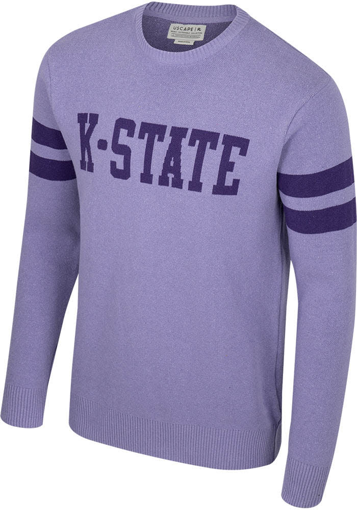 Uscape K-State Wildcats Mens Lavender Olympic Jacquard Long Sleeve Sweater