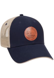 Uscape SMU Mustangs Starry Scape Leather Patch Meshback Adjustable Hat - Navy Blue