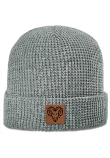 Uscape West Chester Golden Rams Grey Waffle Knit Beanie Mens Knit Hat