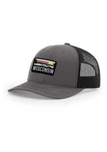 Uscape Wisconsin 112 Retro Patch Trucker Adjustable Hat - Black