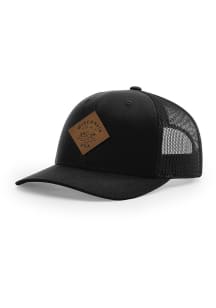 Uscape Wisconsin 112 Diamond Faux Patch Trucker Adjustable Hat - Black