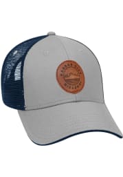 Kansas City Starry Scape Leather Patch Meshback Adjustable Hat - Grey
