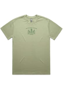 Uscape Michigan State Spartans Green Landscape Skyline Short Sleeve T Shirt
