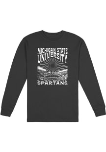 Uscape Michigan State Spartans Black Sunburst Long Sleeve T Shirt