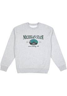 Uscape Michigan State Spartans Mens Grey New Heights Long Sleeve Crew Sweatshirt