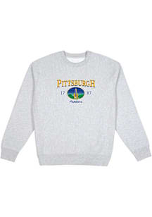 Uscape Pitt Panthers Mens Grey New Heights Long Sleeve Crew Sweatshirt