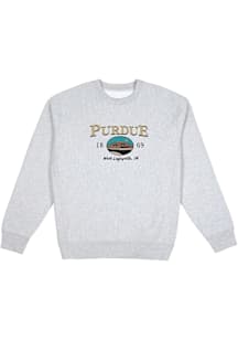 Uscape Purdue Boilermakers Mens Grey New Heights Long Sleeve Crew Sweatshirt