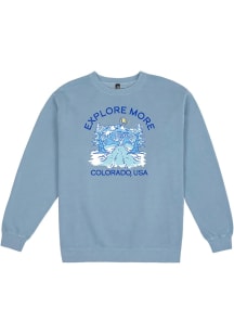 Uscape Colorado Mens Blue Explore More Long Sleeve Crew Sweatshirt