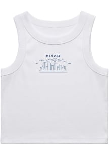 Uscape Denver Womens White Skyline Est 1858 Tank Top