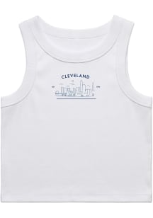 Uscape Cleveland Womens White Skyline Est 1796 Tank Top