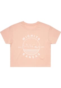Uscape Wichita Womens Pink Starry Skyline Short Sleeve T-Shirt