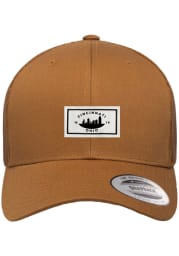 Cincinnati Woven Label Elevated Trucker Adjustable Hat - Brown