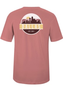 Uscape Dallas Ft Worth Pink Scenic Circle Short Sleeve T Shirt