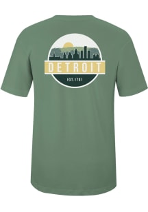 Uscape Detroit Green Scenic Circle Short Sleeve T Shirt