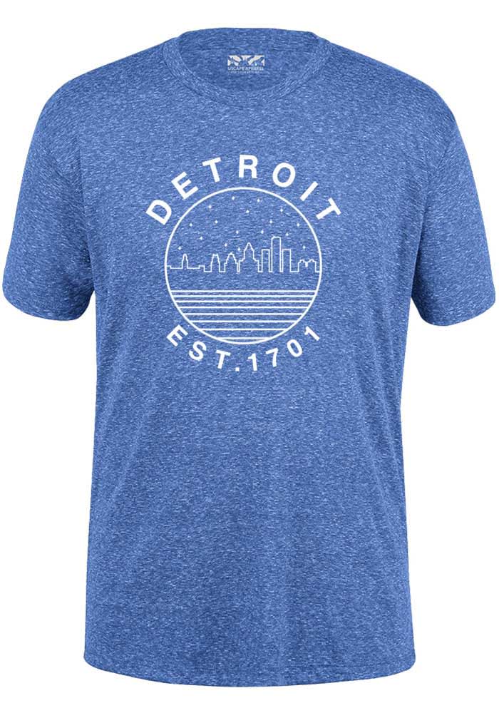 Detroit Sky Blue Starry Scape Short Sleeve T-Shirt