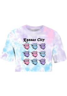 Uscape Kansas City Womens  Pastel Lips Short Sleeve T-Shirt