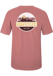 Uscape Pittsburgh Pink Scenic Circle Short Sleeve T Shirt