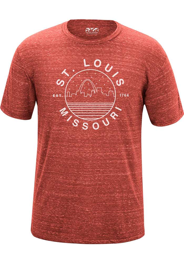 St. Louis Red Starry Scape Short Sleeve T-Shirt