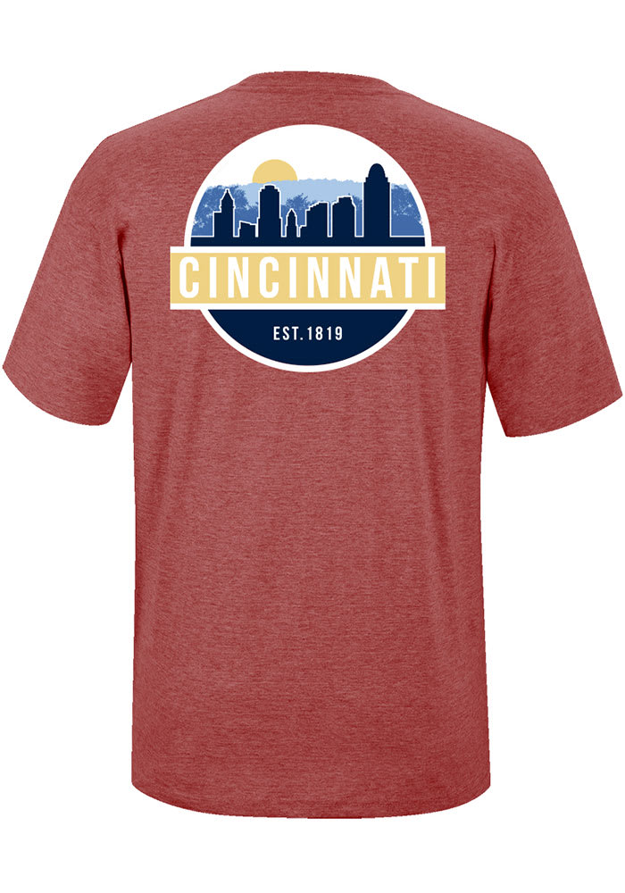 Cincinnati Red Scenic Circle Short Sleeve Fashion T Shirt