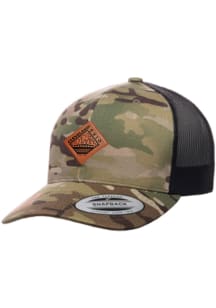 Uscape Cleveland Faux Leather Patch Trucker Adjustable Hat - Green