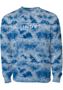 Uscape Indianapolis Mens Blue Simple Boxy Long Sleeve Crew Sweatshirt