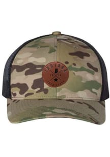 Uscape Indiana Faux Leather Patch Elevated Trucker Adjustable Hat - Green