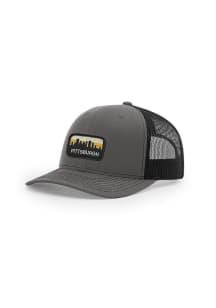 Uscape Pittsburgh 2T Retro Skyline 112 Trucker Adjustable Hat - Charcoal