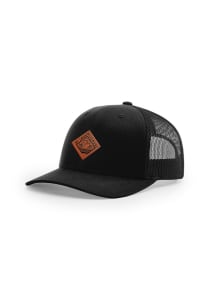 Uscape St Louis Faux Leather Diamond 112 Trucker Adjustable Hat - Black