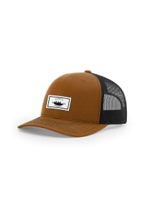 Uscape Wichita 2T Woven Label 112 Trucker Adjustable Hat - Brown