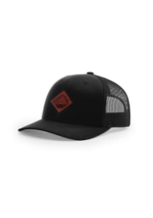 Uscape Cincinnati Faux Leather Diamond 112 Trucker Adjustable Hat - Black
