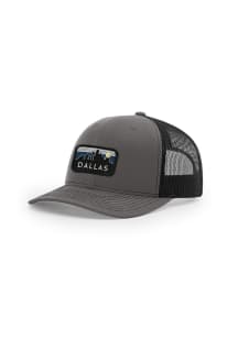 Uscape Dallas Ft Worth 2T Retro Skyline 112 Trucker Adjustable Hat - Charcoal