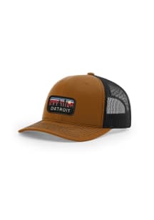 Uscape Detroit 2T Woven Label 112 Trucker Adjustable Hat - Brown