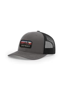 Uscape Detroit 2T Retro Skyline 112 Trucker Adjustable Hat - Charcoal