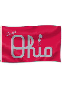 Ohio State Buckeyes 3x5 Ft Red Silk Screen Grommet Flag