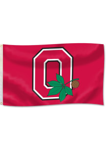 Red Ohio State Buckeyes 3x5 Ft Silk Screen Grommet Flag