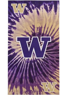 Purple Washington Huskies Psychedelic Beach Towel