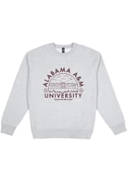 Alabama A&M Bulldogs Mens Grey Premium Heavyweight Long Sleeve Crew Sweatshirt