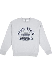 Uscape Penn State Nittany Lions Mens Grey Premium Heavyweight Long Sleeve Crew Sweatshirt