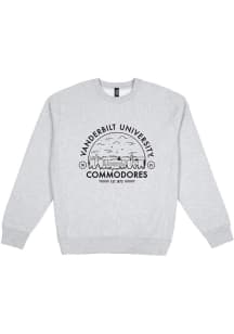 Uscape Vanderbilt Commodores Mens Grey Premium Heavyweight Long Sleeve Crew Sweatshirt