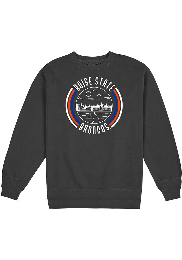 Ncaa Boise State Broncos Men's Gray Crew Neck Fleece Sweatshirt