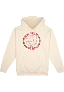 Uscape Cornell Big Red Mens White Pullover Long Sleeve Hoodie