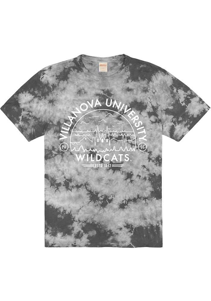 Villanova Wildcats Black Tie Dyed Short Sleeve T Shirt